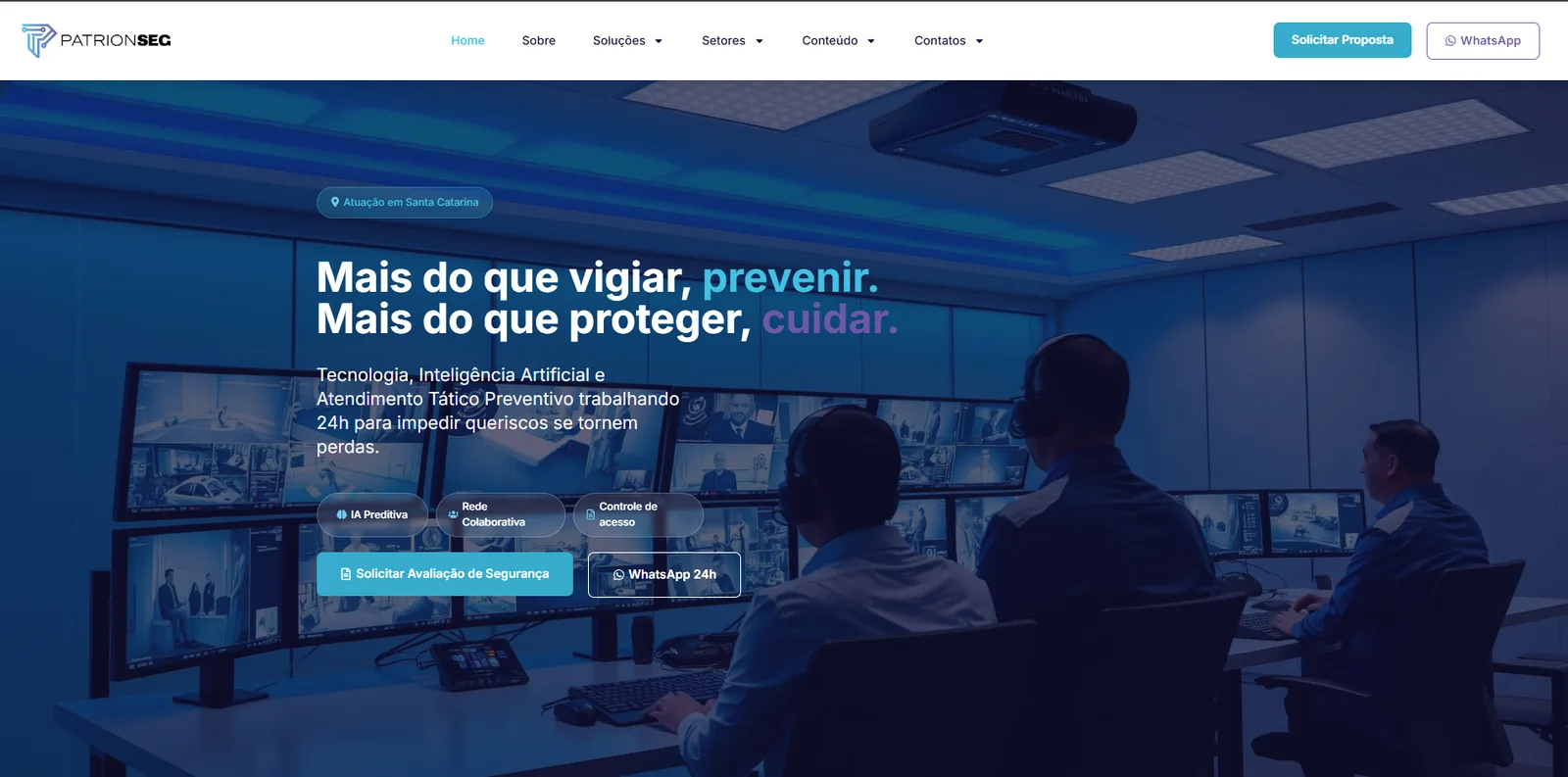Monitoramento inteligente com IA preventiva